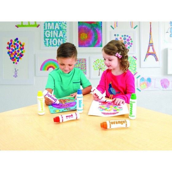 Do-A-Do Art Large dot flashsters. Rainbow colors. 