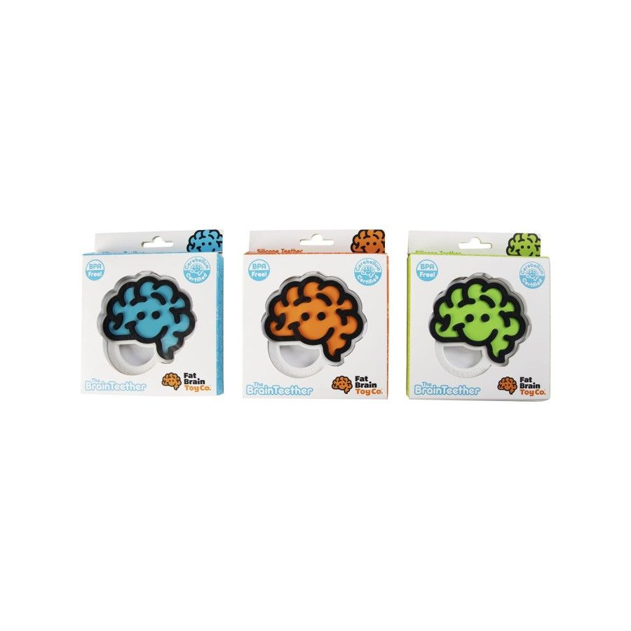 胖脑玩具牙胶脑绿色。.