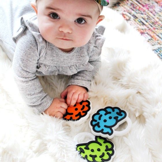 Fat Brain Toy Gryzak Mózg Zielony.