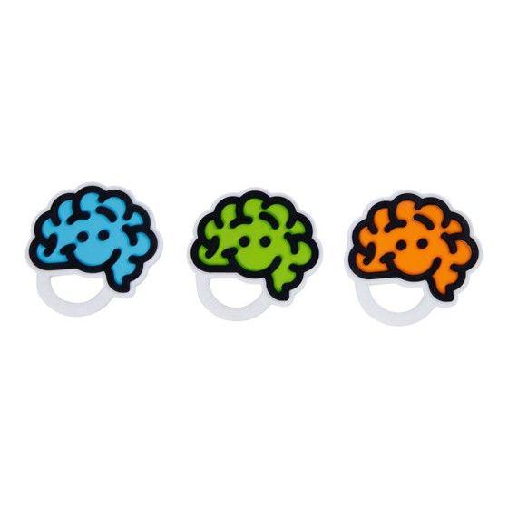 Fat Brain Toy Beißring Brain Green.