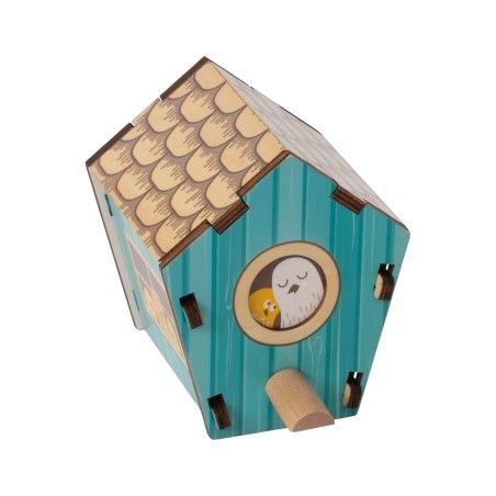 Tlustý mozek hračka architektonická kresba 3D puzzle. Domek pro ptáky.