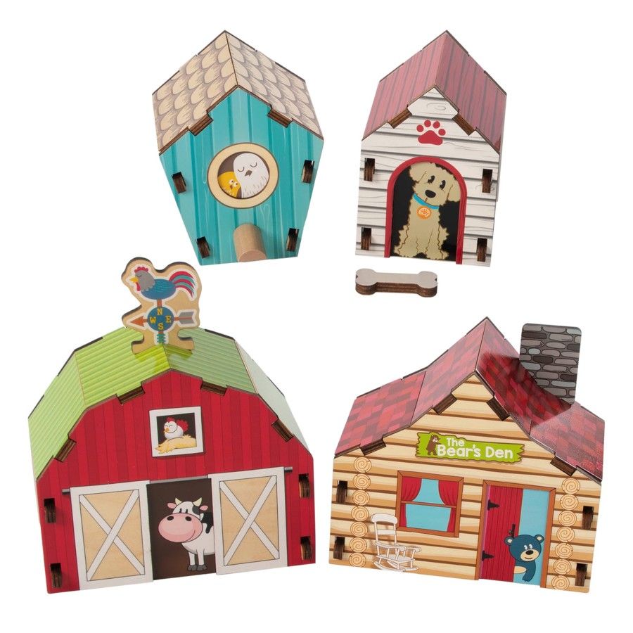 Тлушч цацка мозгу. Архітэктурны малюнак. 3D галаваломкі. 
