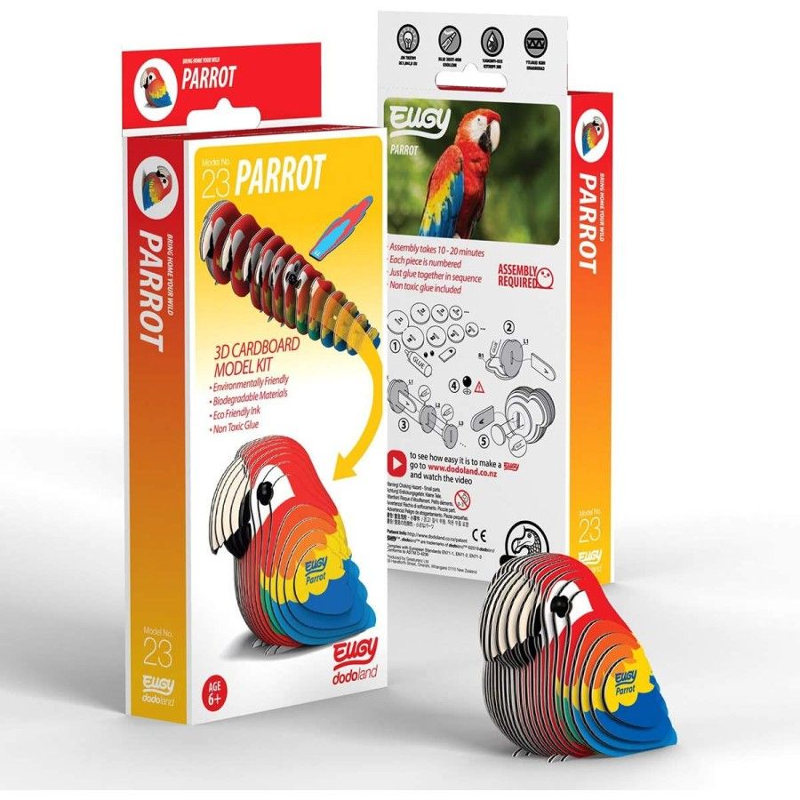 Eugy Parrot Eugy. Eco 3D puzzle. 