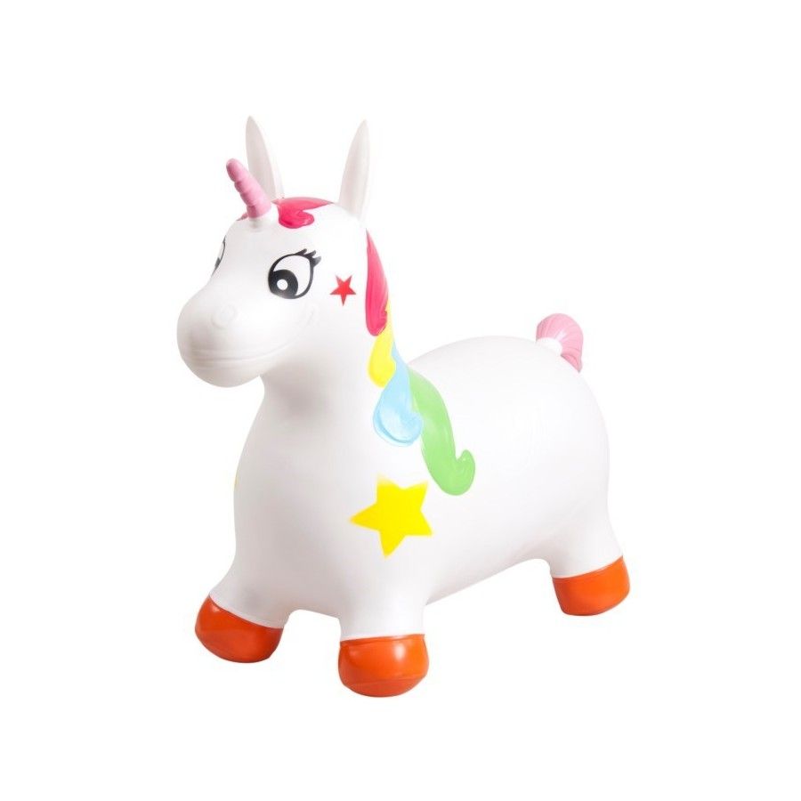 Sun Baby Rubber-Einhorn-Springer - weiß