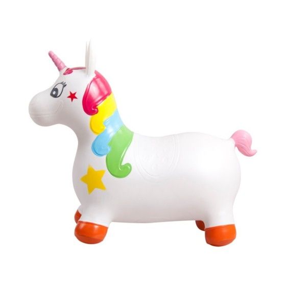 Sun Baby Rubber-Einhorn-Springer - weiß