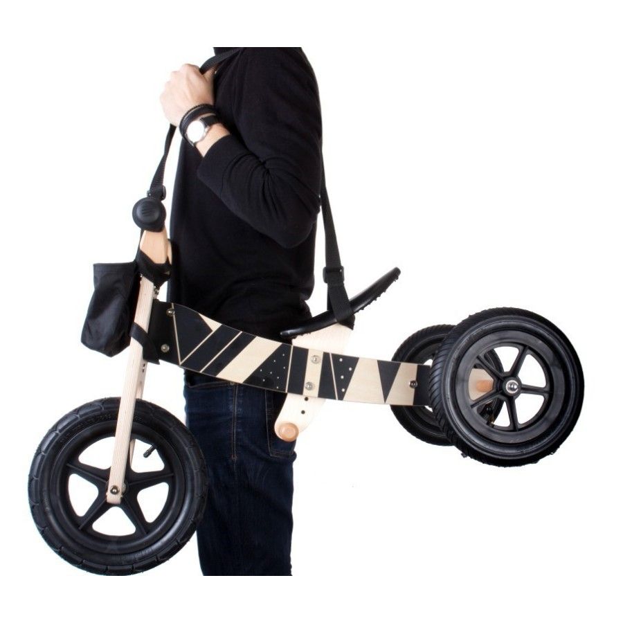 Sun Baby Rowerek drewniany Twist Plus - Samoa Black Edition