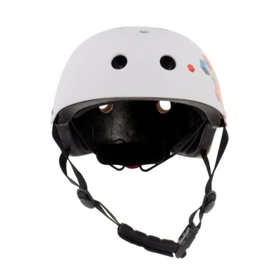 Sun Baby Kask M dla dzieci 3-7 lat z lampką LED cubic biały