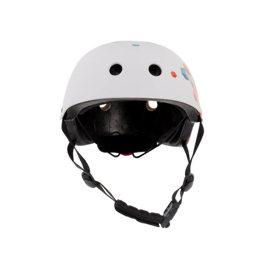 Sun Baby Kask M dla dzieci 3-7 lat z lampką LED cubic biały