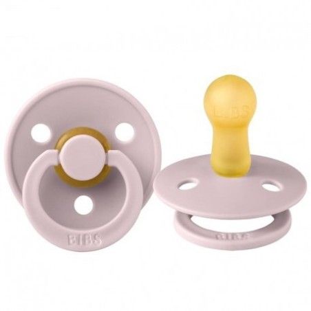 BIBS COLORE ROSA PRUGNA M Succhietto in gomma Hevea