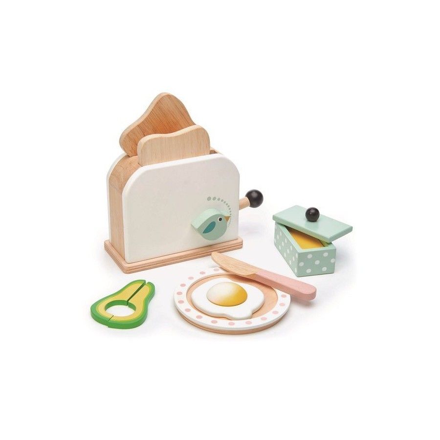 Tender Leaf Toys Fa kenyérpirító reggeli, mini szakács