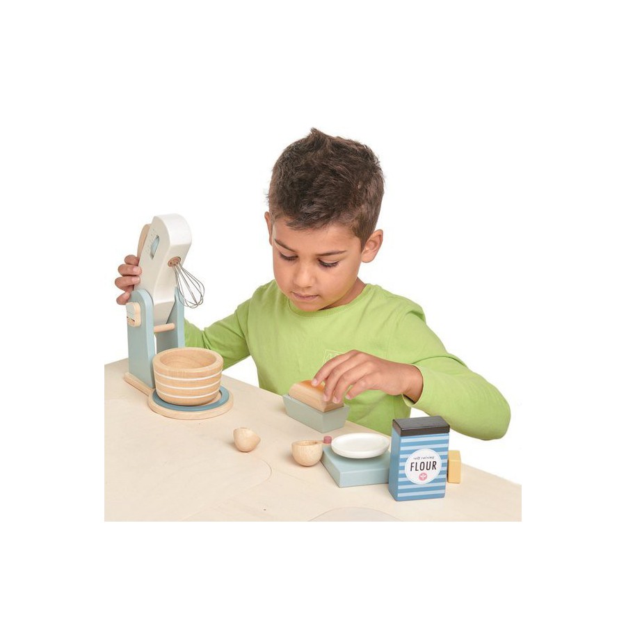 Tender Leaf Toys Drewniany mikser z zestawem do pieczenia, Mini