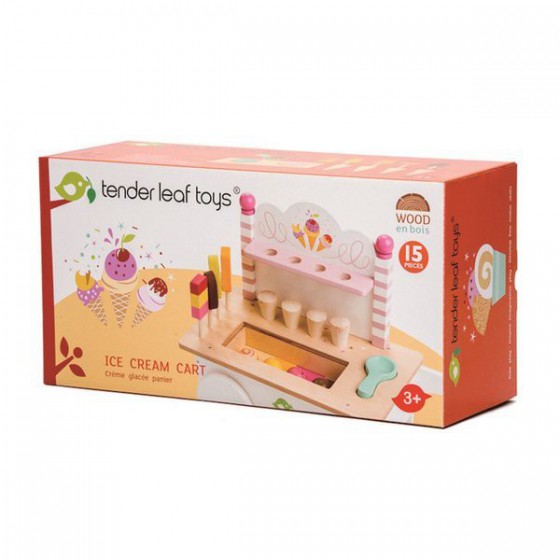 Tender Leaf Toys Drewniany sklepik z lodami na magnesy