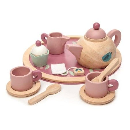 Tender Leaf Toys Dřevěný čajový servis, mini kuchař