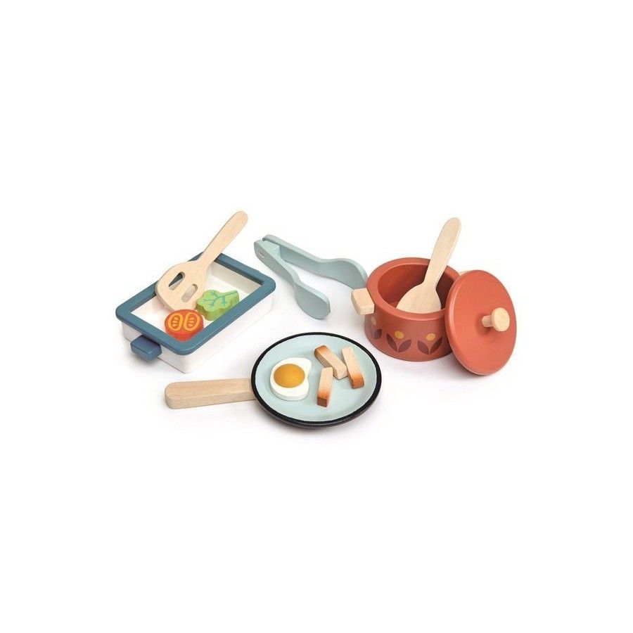 Tender Leaf Toys Set Holzgeschirr, Tender Lea Toys