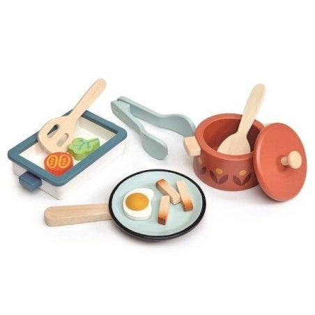 Tender Leaf Toys Набір дерев'яних посуду, ніжних іграшок