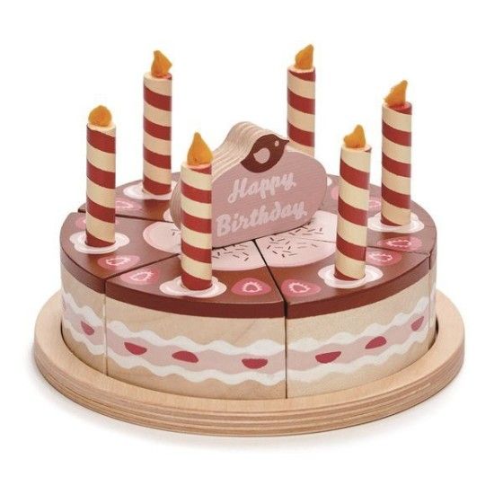 Tender Leaf Toys Csokoládé, fa születésnapi torta