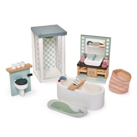 Tender Leaf Toys Houten meubels voor poppen - Badkamer