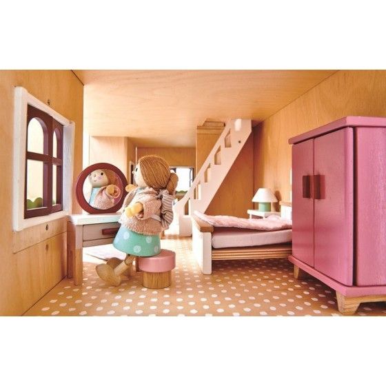 Tender Leaf Toys Dřevěný nábytek pro Dollhouse - Ložnice