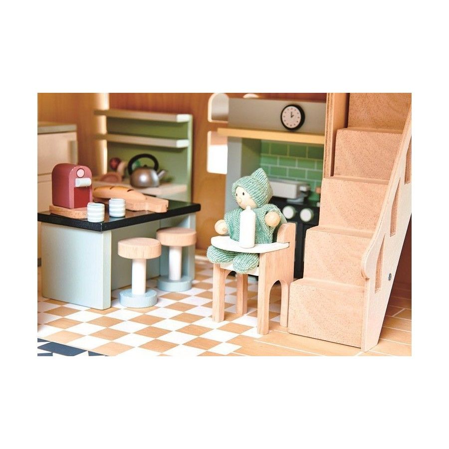 Tender Leaf Toys Meubles en bois pour maison de poupée - cuisine