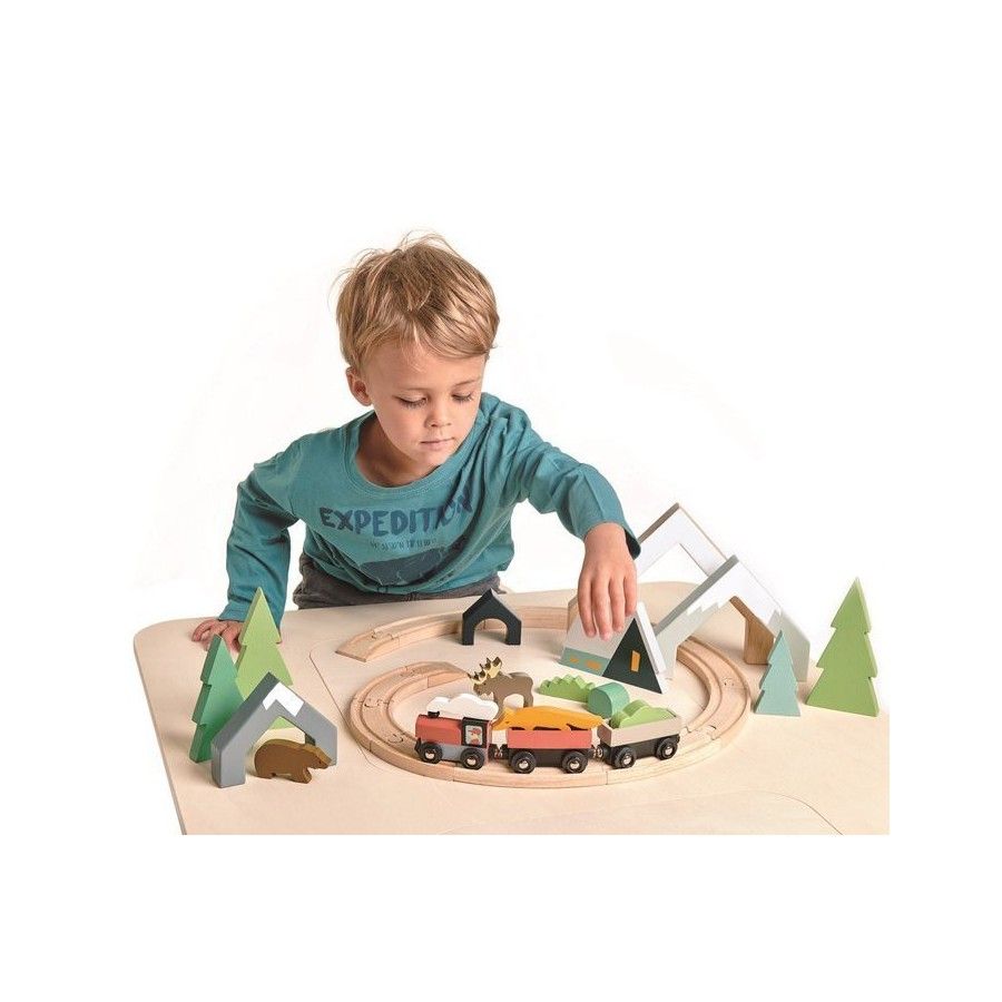 Tender Leaf Toys Drewniana kolejka