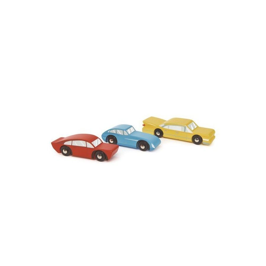 Tender Leaf Toys Drewniane samochody retro, 3 sztuki