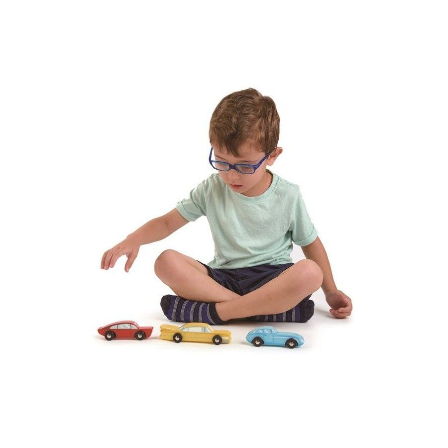 Tender Leaf Toys Drewniane samochody retro, 3 sztuki