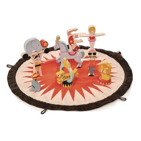 Tender Leaf Toys Mata z drewnianymi zabawkami - Akrobaci