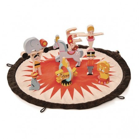 Tender Leaf Toys Tapis avec jouets en bois - Acrobates