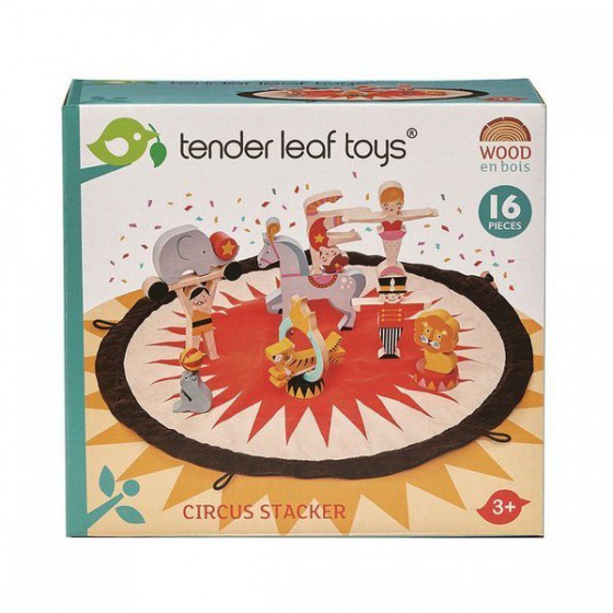 Tender Leaf Toys Mata z drewnianymi zabawkami - Akrobaci