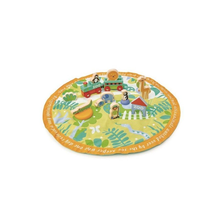 Tender Leaf Toys Podložka s dřevěnými hračkami - Safari