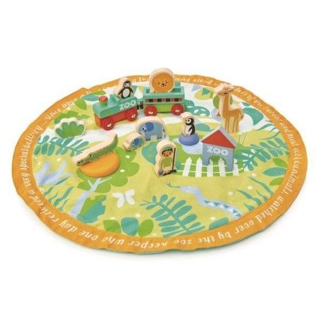 Tender Leaf Toys Colchoneta con juguetes de madera - Safari