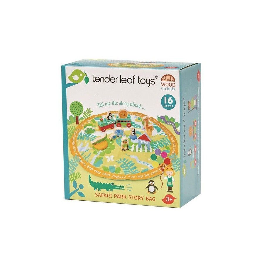 Tender Leaf Toys Colchoneta con juguetes de madera - Safari