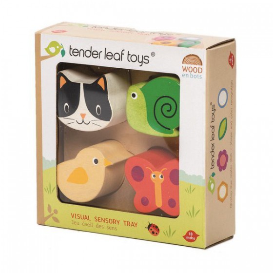 Tender Leaf Toys Drewniana zabawka sensoryczna - Zwierzęta -