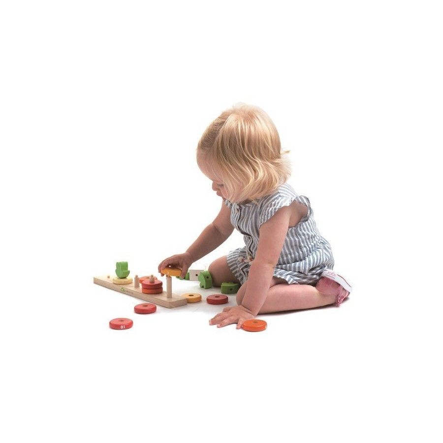 Tender Leaf Toys Drewniana zabawka - Królik i liczenie marchewek