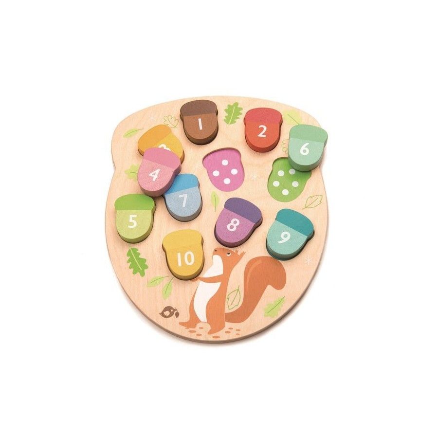 Tender Leaf Toys Wooden toy - the squirrel and the acorns