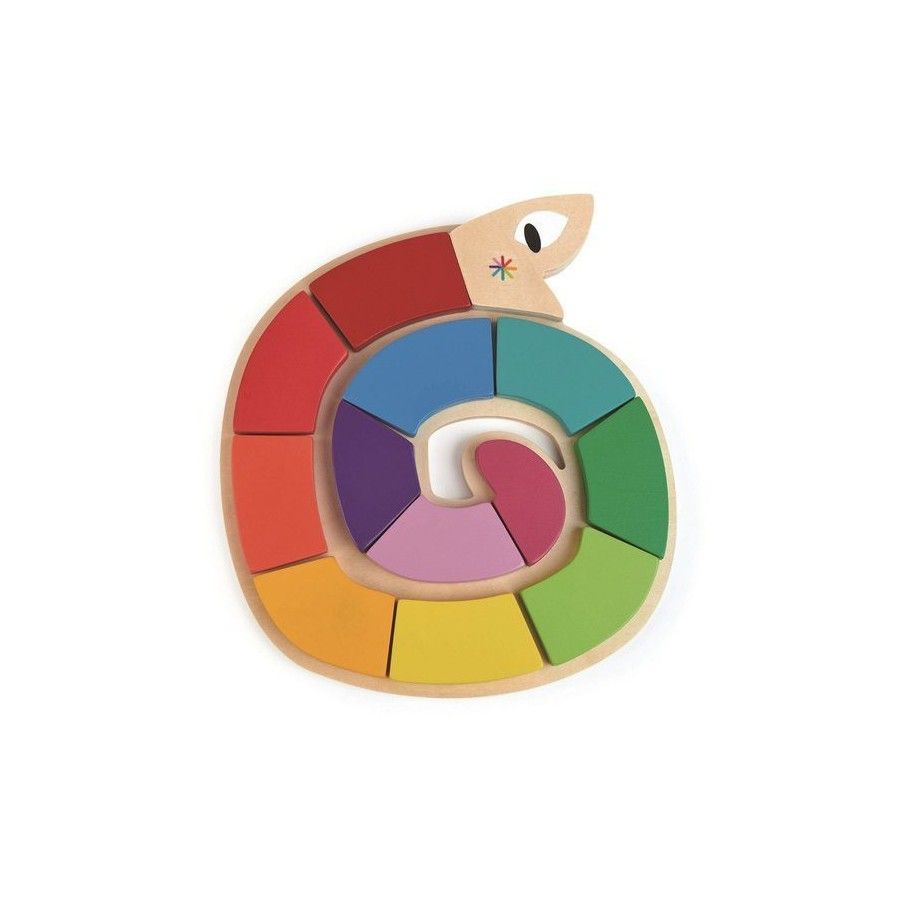 Tender Leaf Toys Wooden toy - colorful snake, colors and