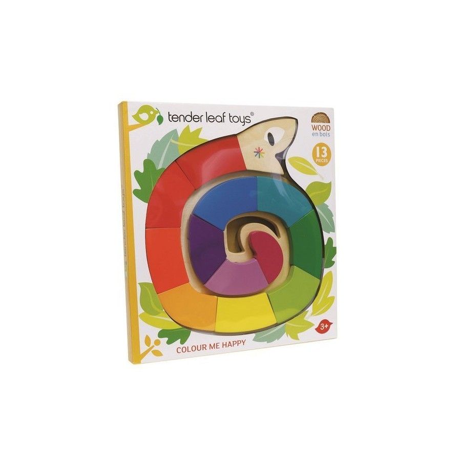 Tender Leaf Toys Holzspielzeug - Farbige Schlange, Farben und