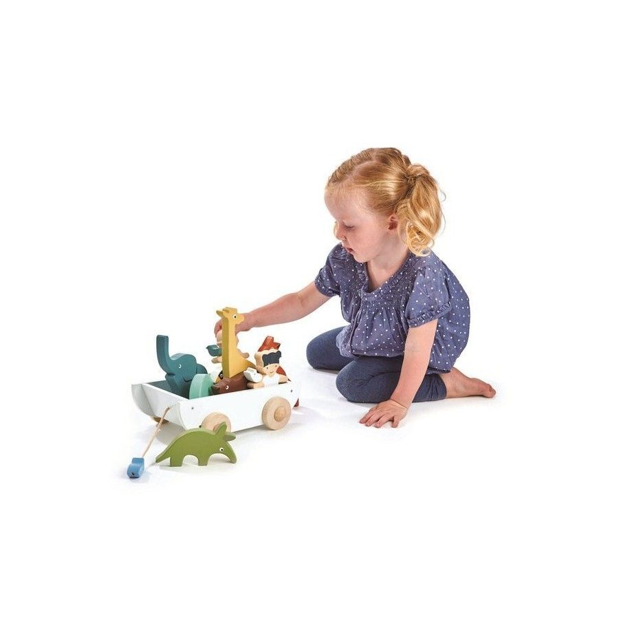 Tender Leaf Toys Träskepp för att dra djur
