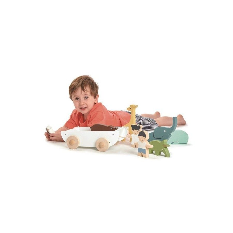 Tender Leaf Toys Дерев'яний корабель для потягування тварин