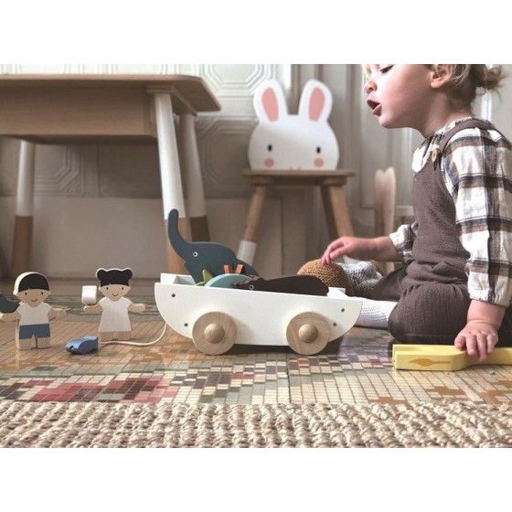 Tender Leaf Toys Houten schip voor het trekken van dieren