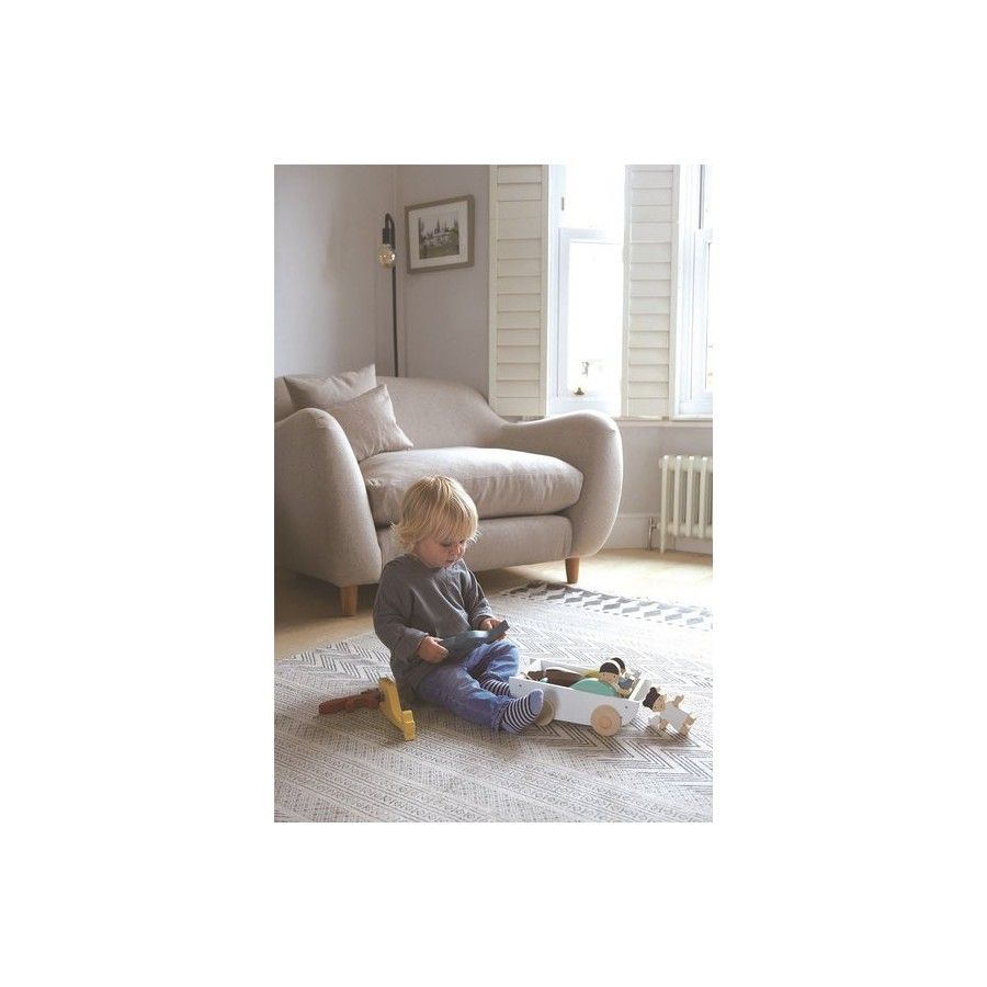 Tender Leaf Toys Wooden animal towing boat