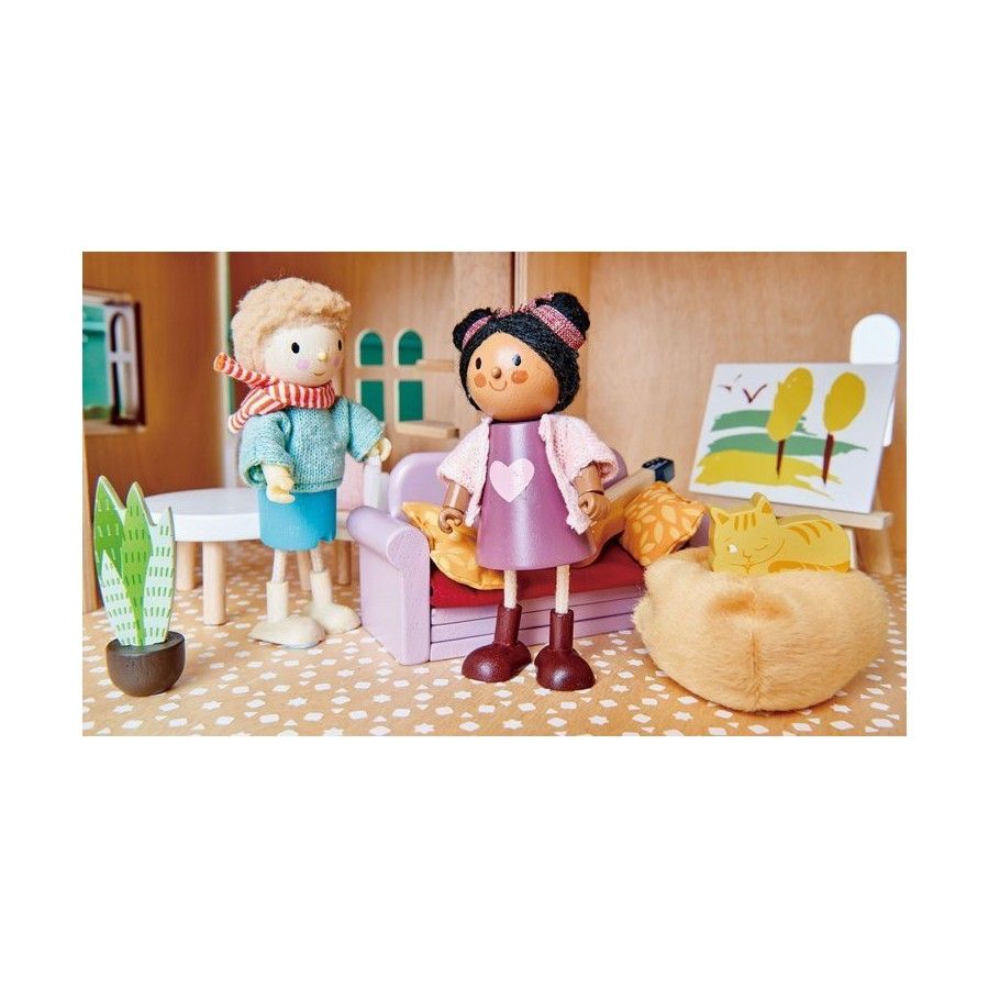 Tender Leaf Toys 娃娃的木制家具 - 房间