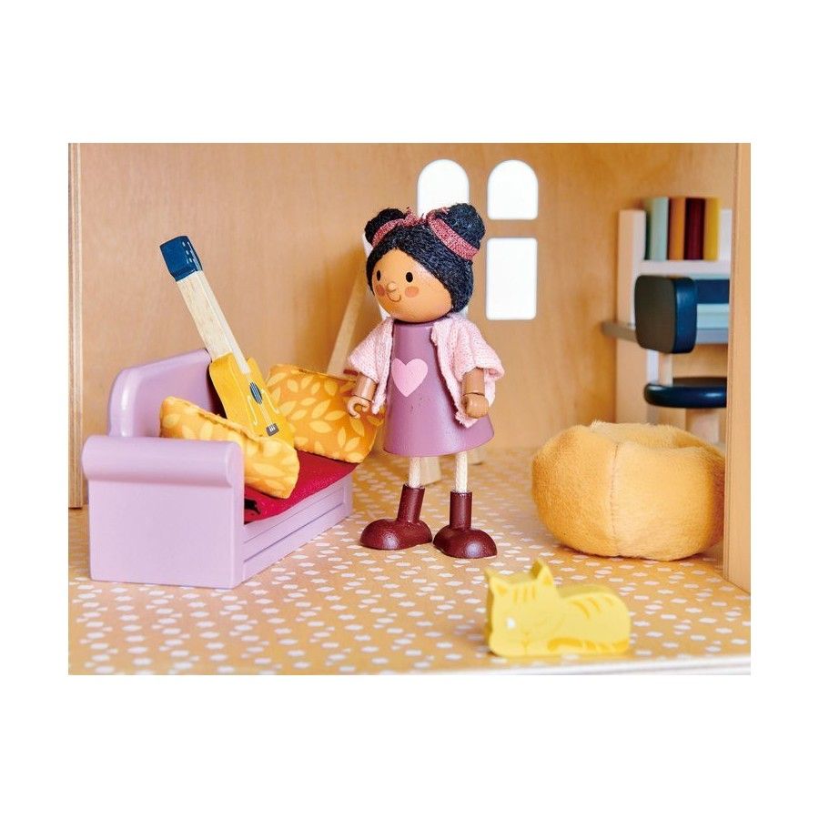 Tender Leaf Toys Fa bútorok babákhoz - Ifjúsági szoba