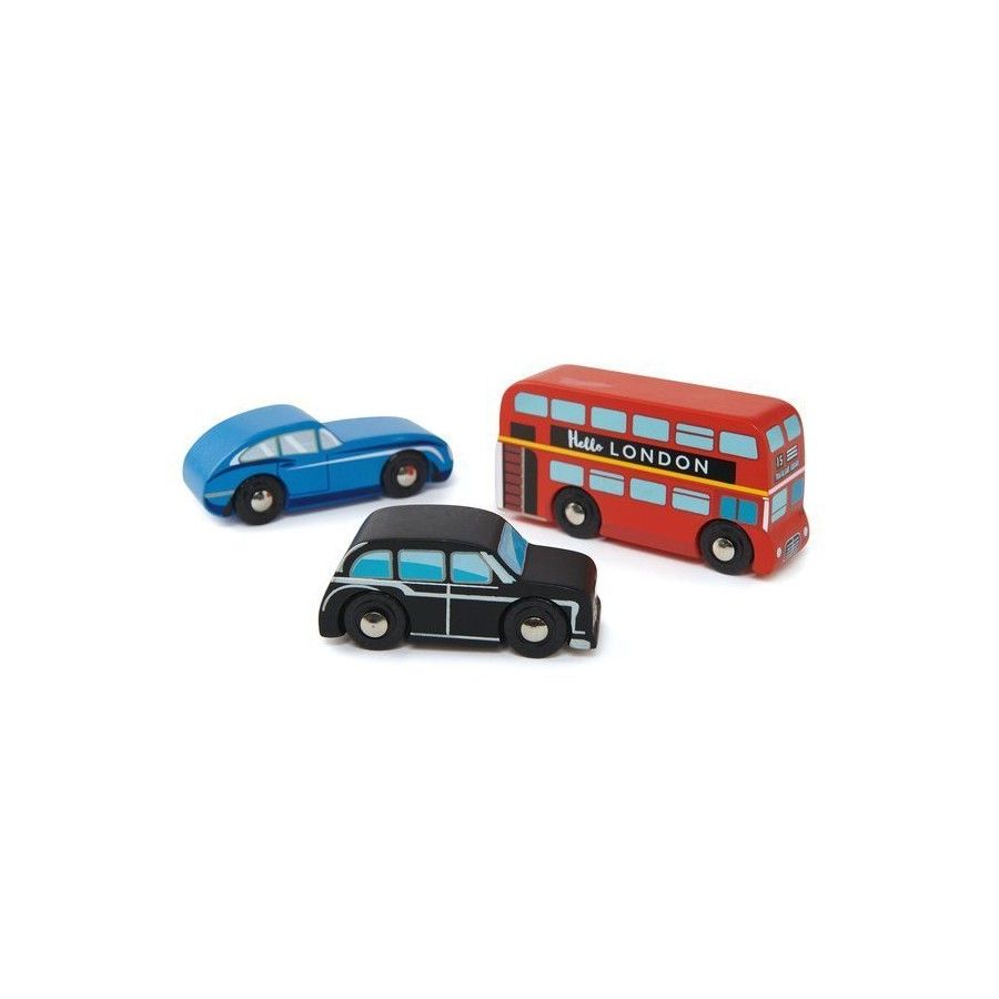 Tender Leaf Toys Дерев'яний автомобіль - Лондон, 3 штуки