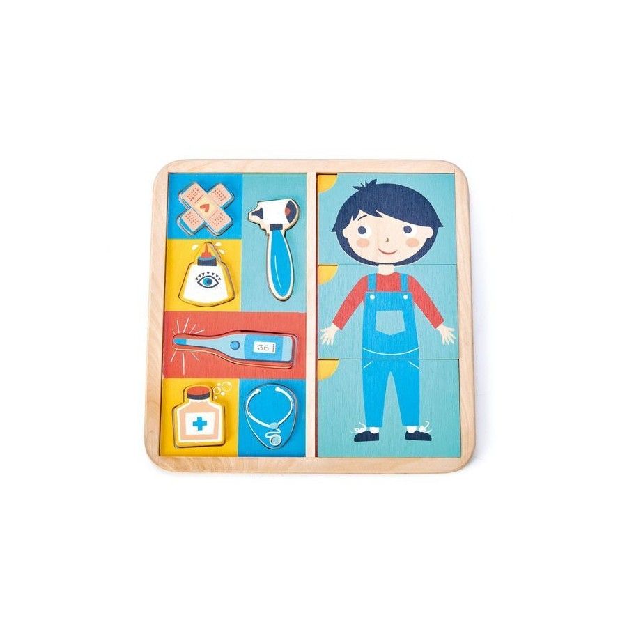 Tender Leaf Toys Lernpuzzle aus Holz - Menschlicher Körper