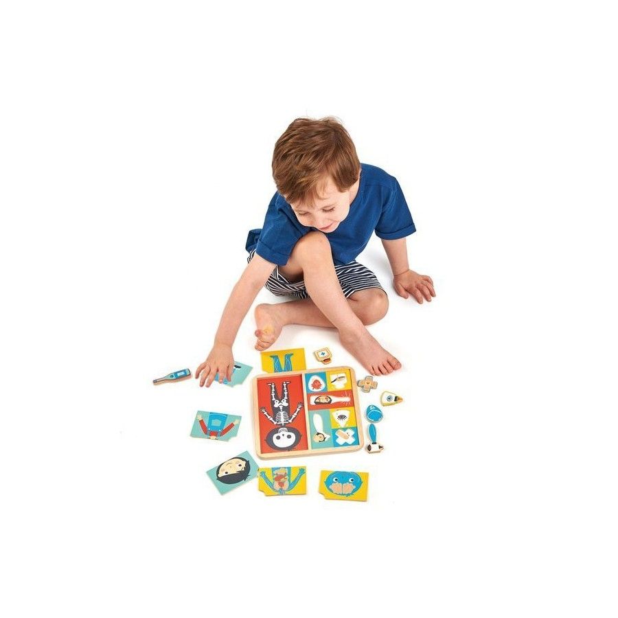 Tender Leaf Toys Lernpuzzle aus Holz - Menschlicher Körper