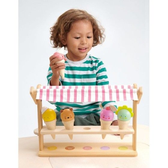 Tender Leaf Toys Mini lodziarnia z lodami w rożkach -