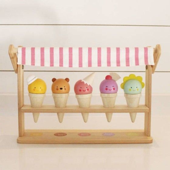 Tender Leaf Toys Mini lodziarnia z lodami w rożkach