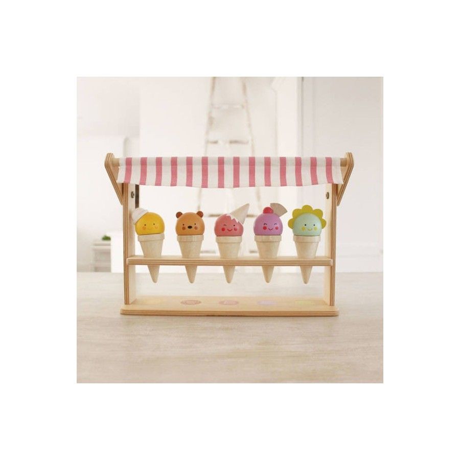 Tender Leaf Toys Mini lodziarnia z lodami w rożkach