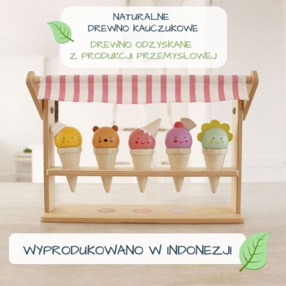 Tender Leaf Toys A mini ice cream parlor with ice cream cones